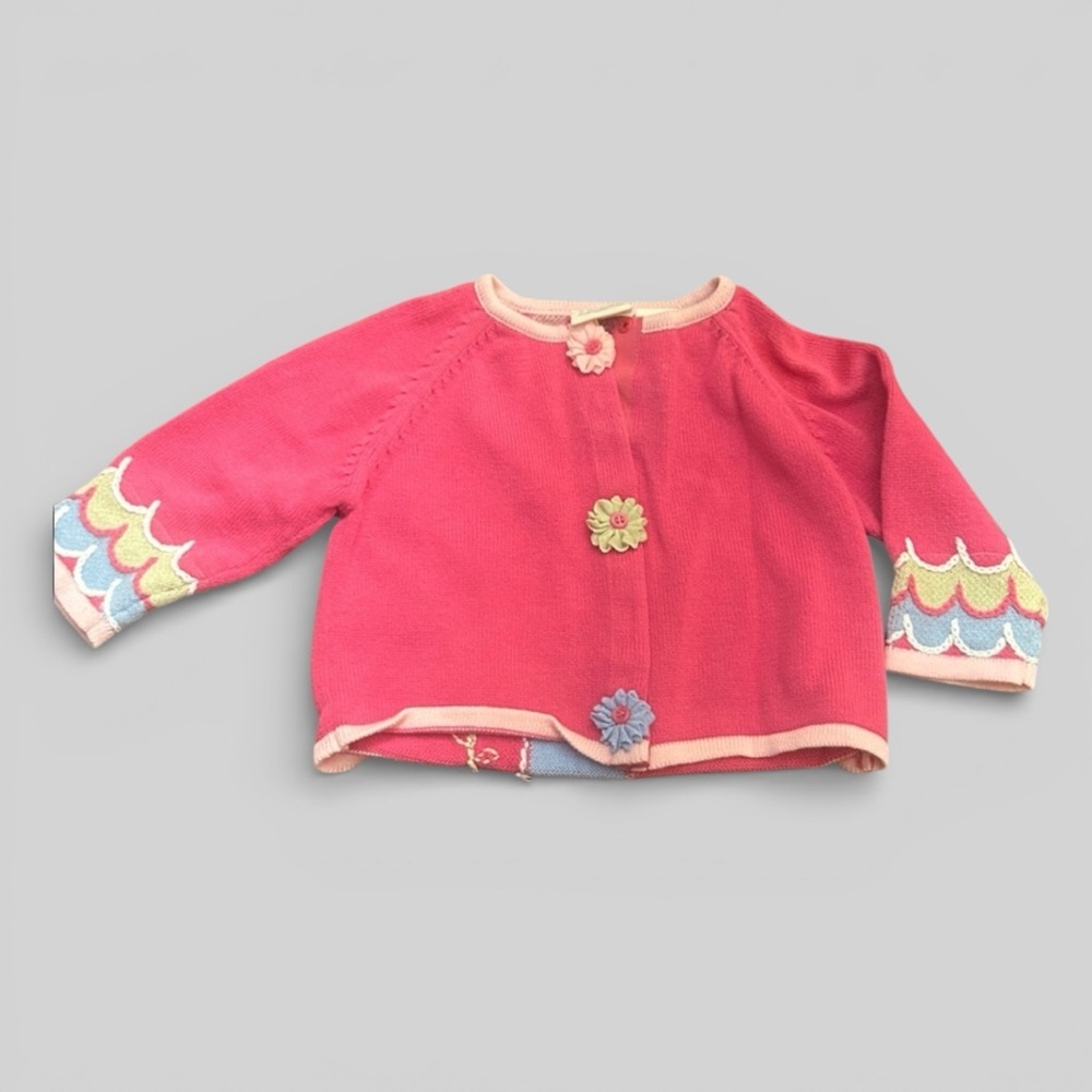 Vintage Nordstrom baby embellished crochet cardigan sweater 6 months cottagecore